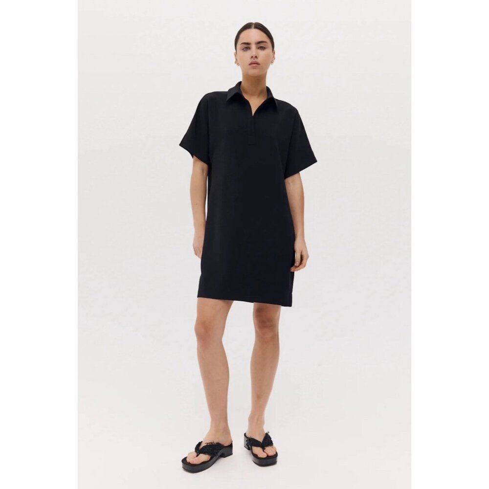 NWT HARRIS TAPPER Womens Size 6 Black Mini Polo Dress